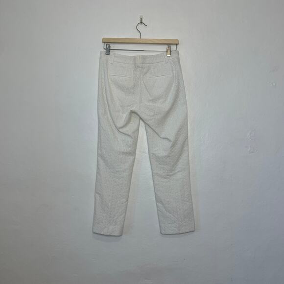 Ann Taylor – White Eyelet Slim Trouser Pant - Picture 2 of 9